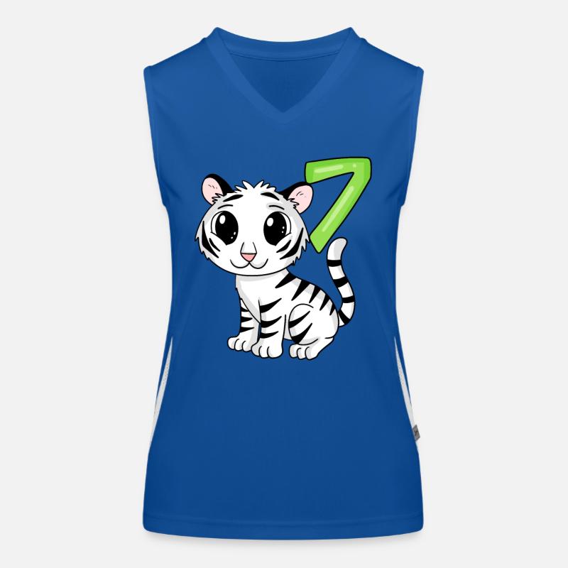 Motif Tigre 7ème Anniversaire - 7 ans Débardeur respirant contrasté Femme