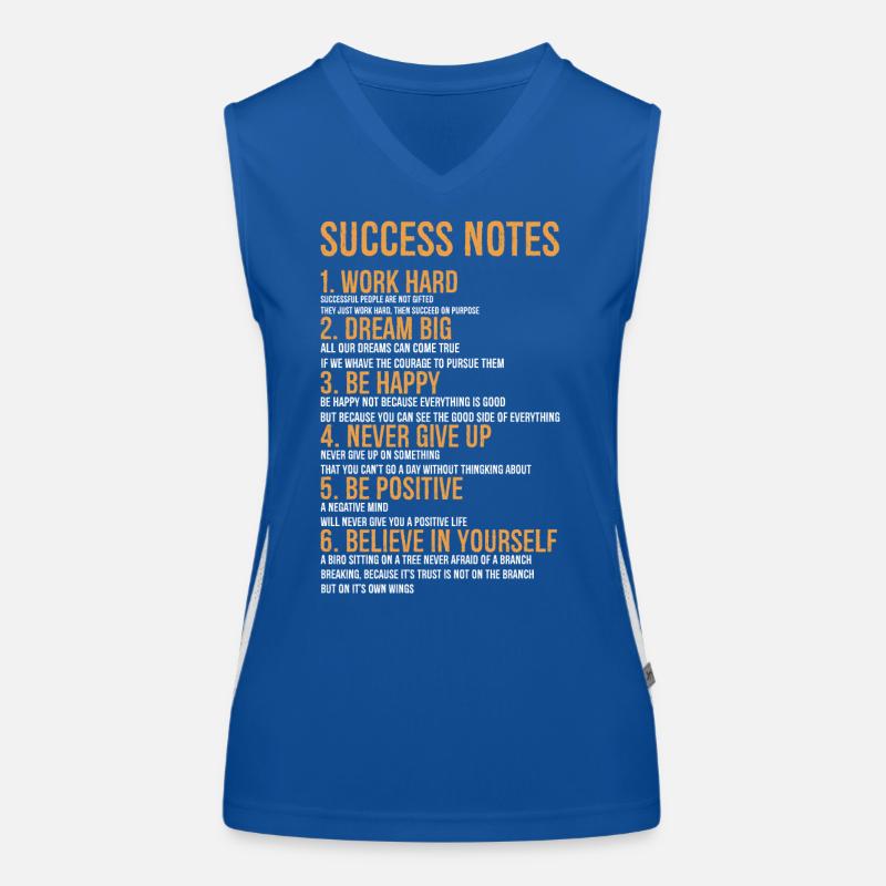 Success Notes Women's Functional Contrast Tank Top