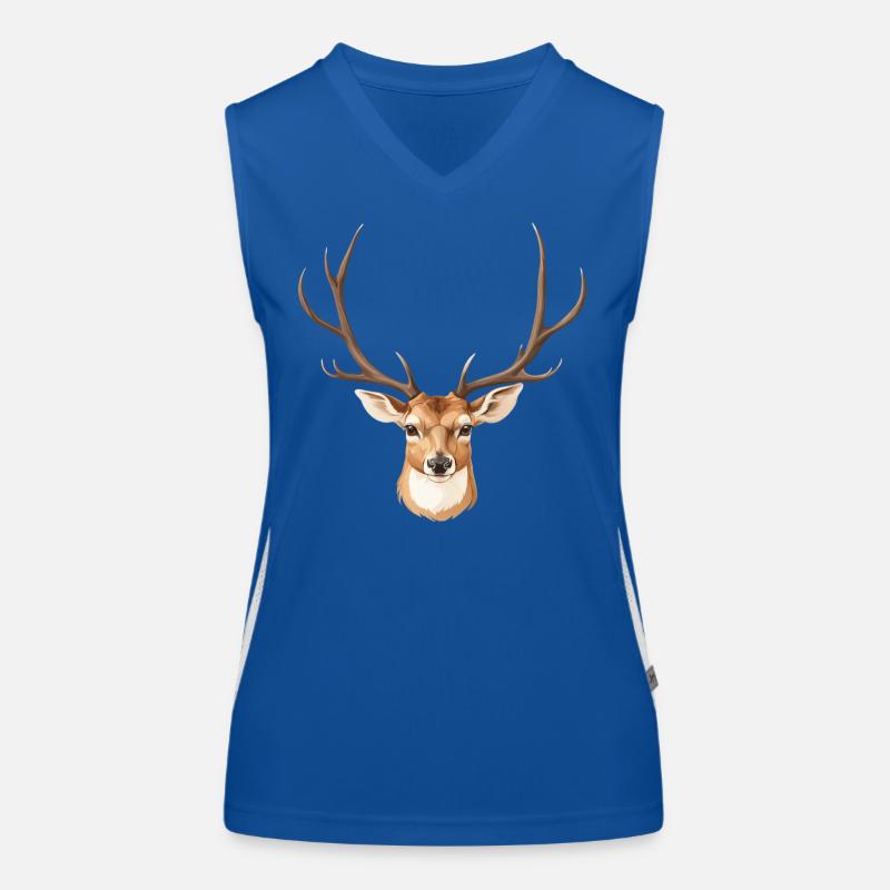Tête de cerf mignonne Débardeur respirant contrasté Femme