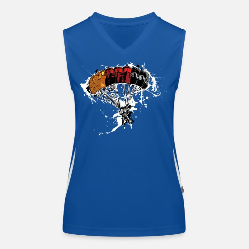 Fallschirmspringer Funktionelles Kontrast-Tank Top für Frauen