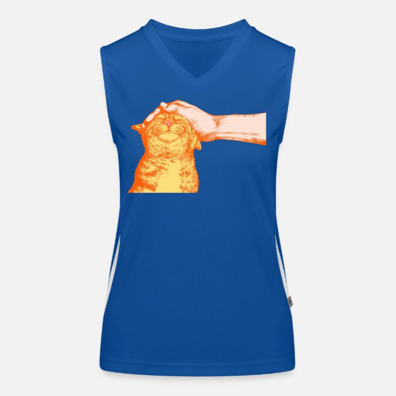 DIE GLÜCKLICHE KATZE Funktionelles Kontrast-Tank Top für Frauen