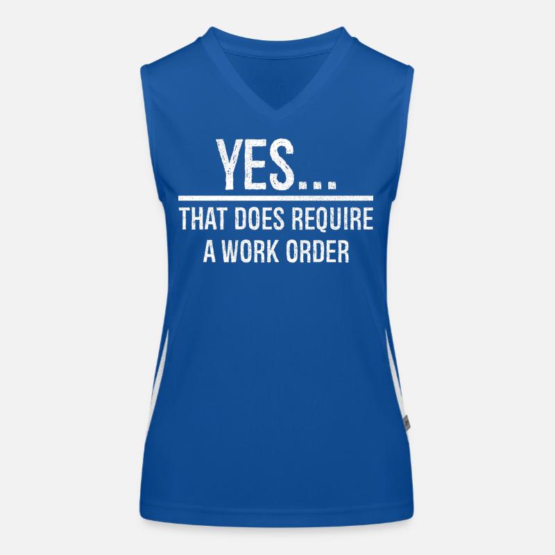 yes that does require a work order Funktionelles Kontrast-Tank Top für Frauen