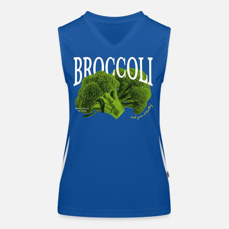 Broccoli – Ästhetisches Gemüse-Design Funktionelles Kontrast-Tank Top für Frauen