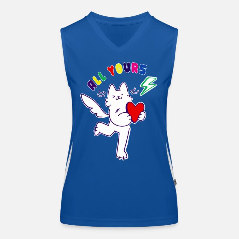 Verliebte Katze Funktionelles Kontrast-Tank Top für Frauen