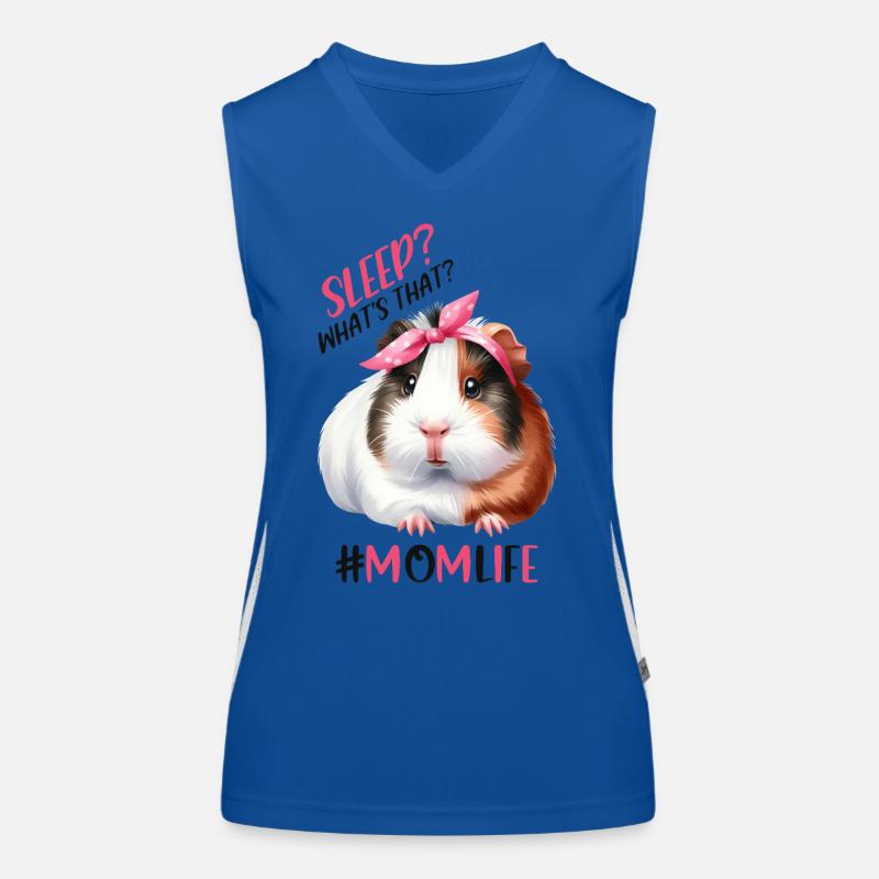 Schlaf? Was Ist Das? Meerschweinchen Muttertag Funktionelles Kontrast-Tank Top für Frauen