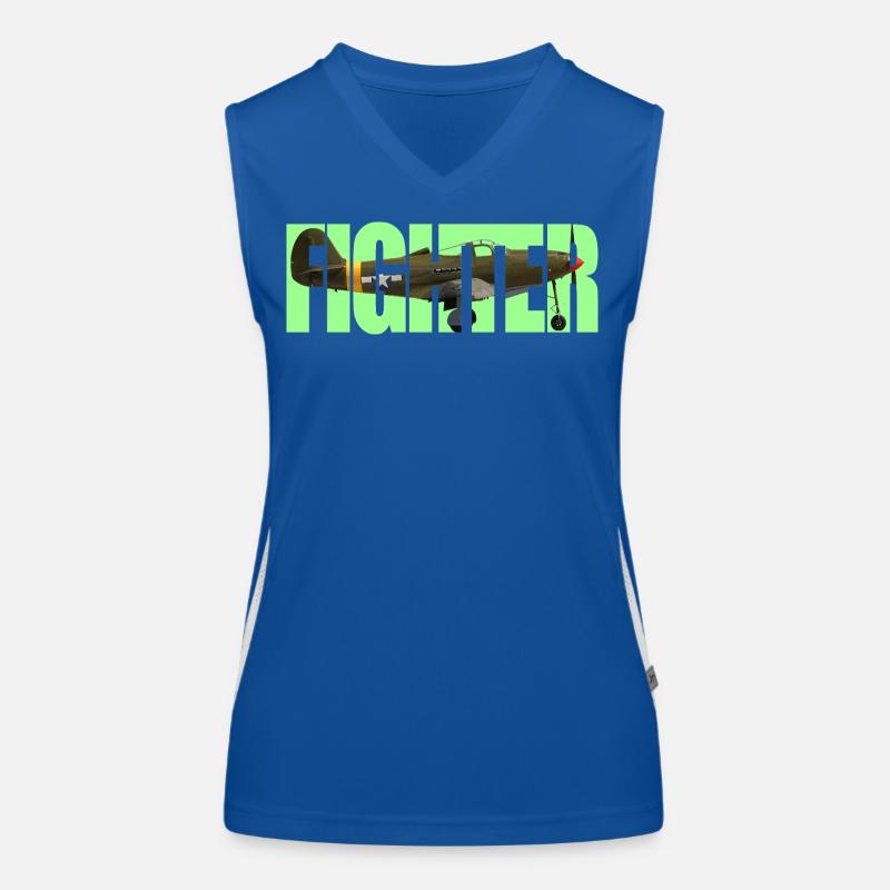 Fighter P-39 Airacobra Funktionelles Kontrast-Tank Top für Frauen