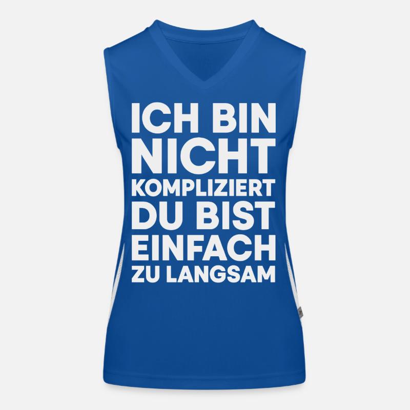 Ich bin nicht kompliziert Funktionelles Kontrast-Tank Top für Frauen