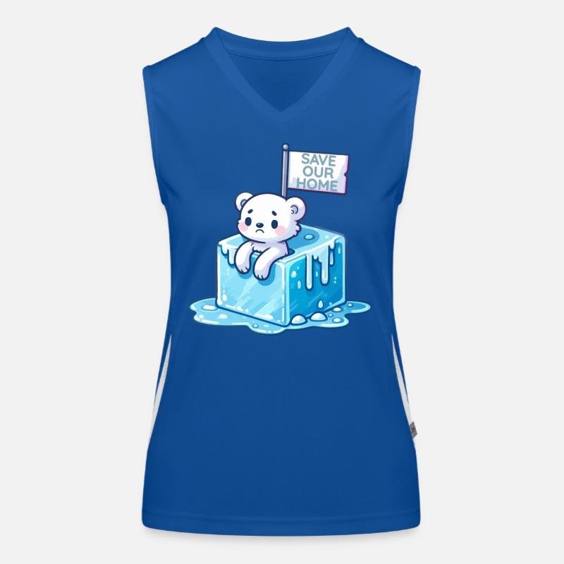 Retten Sie unser Zuhause Funktionelles Kontrast-Tank Top für Frauen