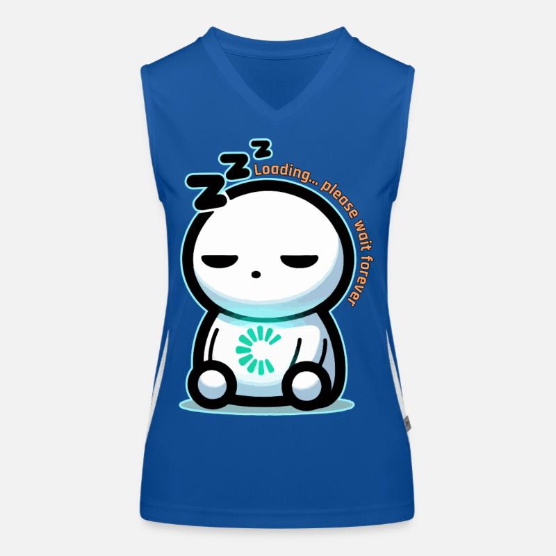Für immer lädt das schläfrige Maskottchen Funktionelles Kontrast-Tank Top für Frauen