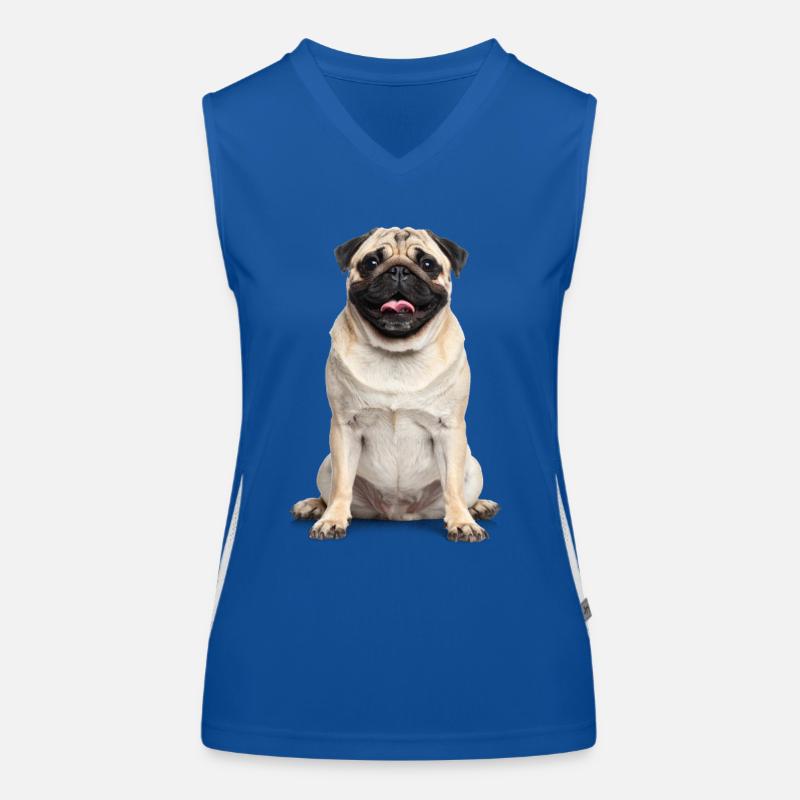 Mops – Charmant, knuffig & voller Liebe! Funktionelles Kontrast-Tank Top für Frauen