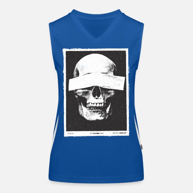 Skull grunge Funktionelles Kontrast-Tank Top für Frauen