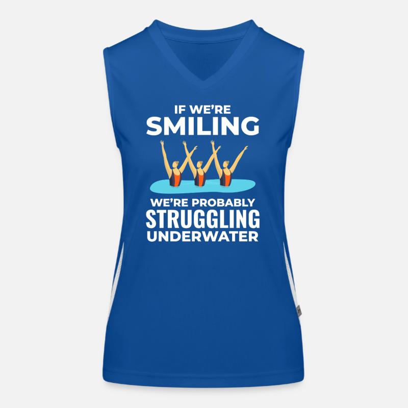 Underwater Struggle Swim Group Synchronized Swim Women's Functional Contrast Tank Top