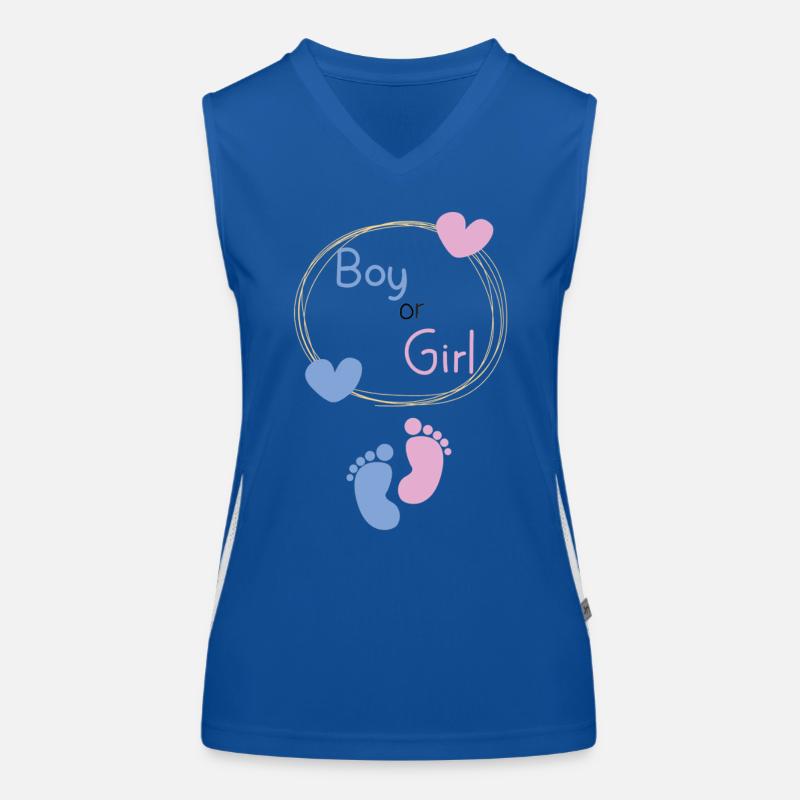 Geschlechtskategorie Babyabdruck Design Funktionelles Kontrast-Tank Top für Frauen