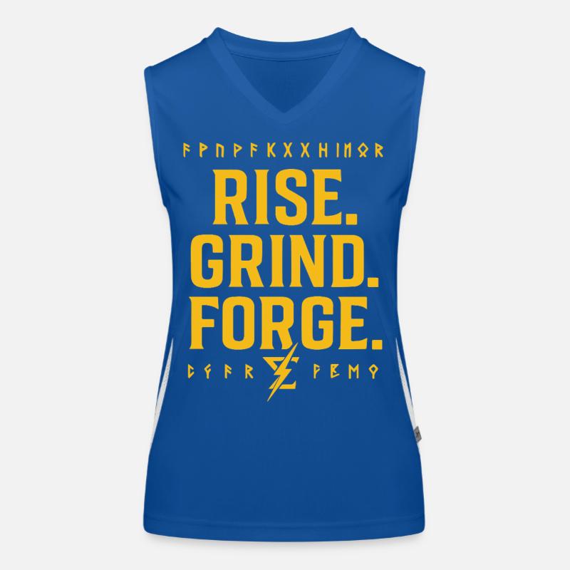 Rise Grind Forge – Motivation Tee Women's Functional Contrast Tank Top