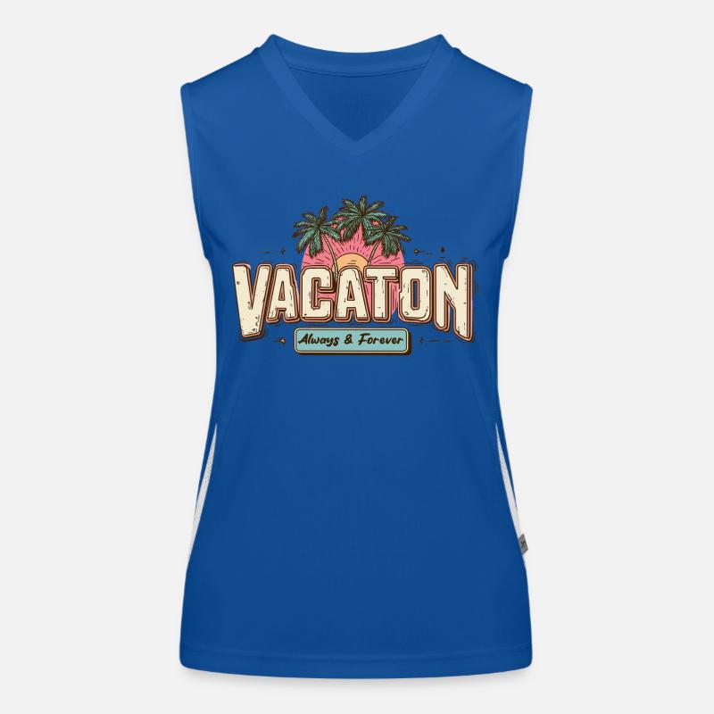 Vacation Retro Funktionelles Kontrast-Tank Top für Frauen