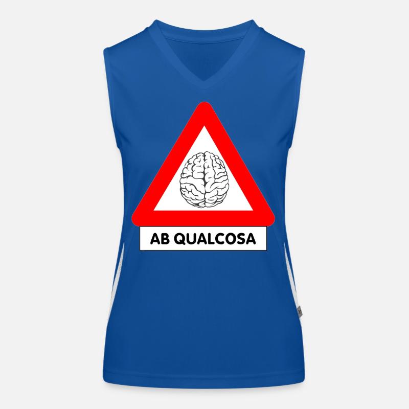 AB Qualcosa Top sportivo da donna in contrasto cromatico