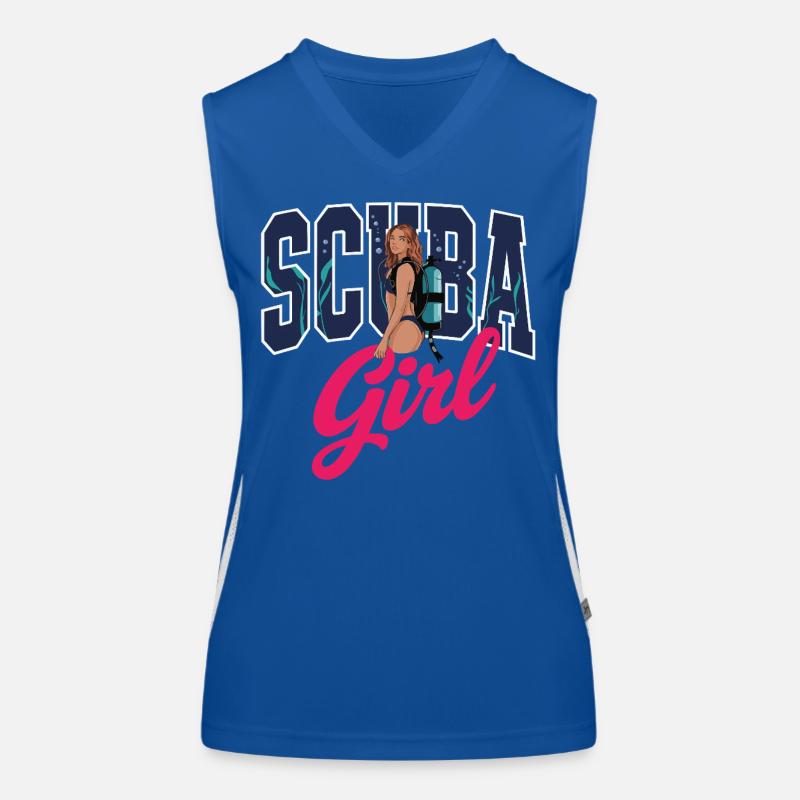 Conception de plongée sous-marine pour fille Débardeur respirant contrasté Femme