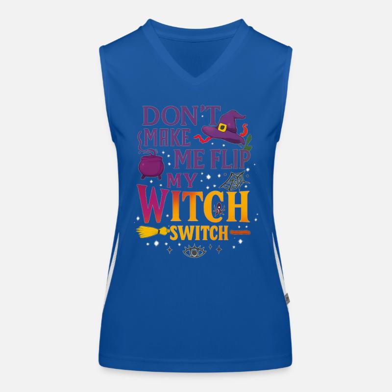 Don’t Make Me Flip My Witch Switch - T-shirt Wicked Débardeur respirant contrasté Femme