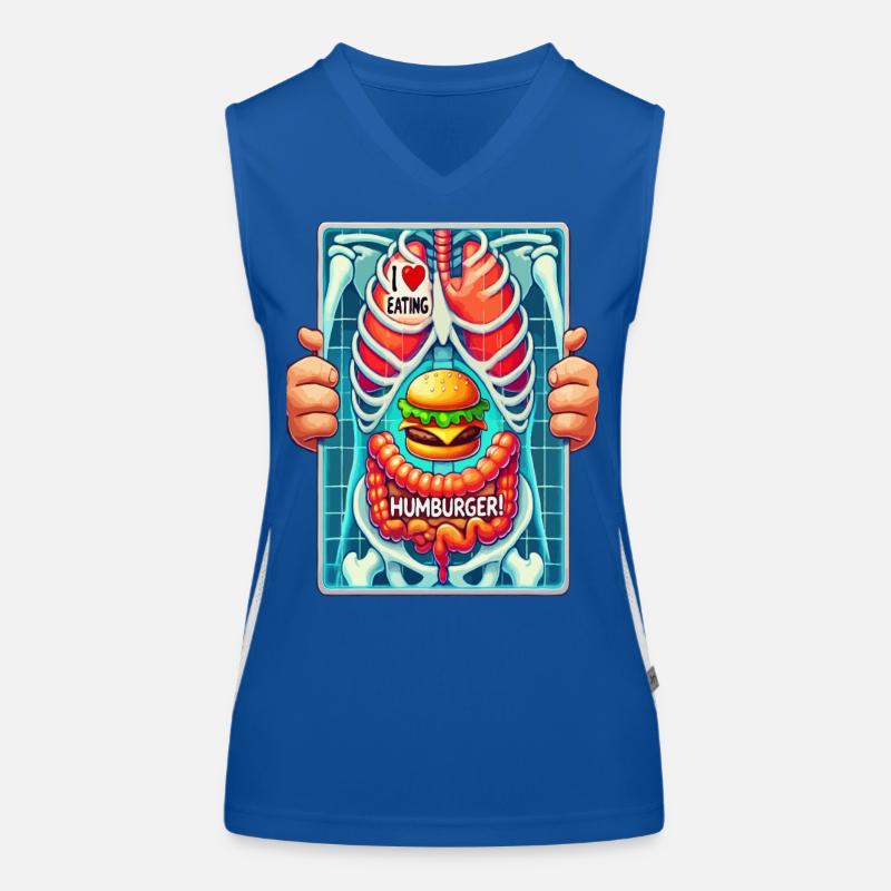 Ich liebe Hamburger Funktionelles Kontrast-Tank Top für Frauen
