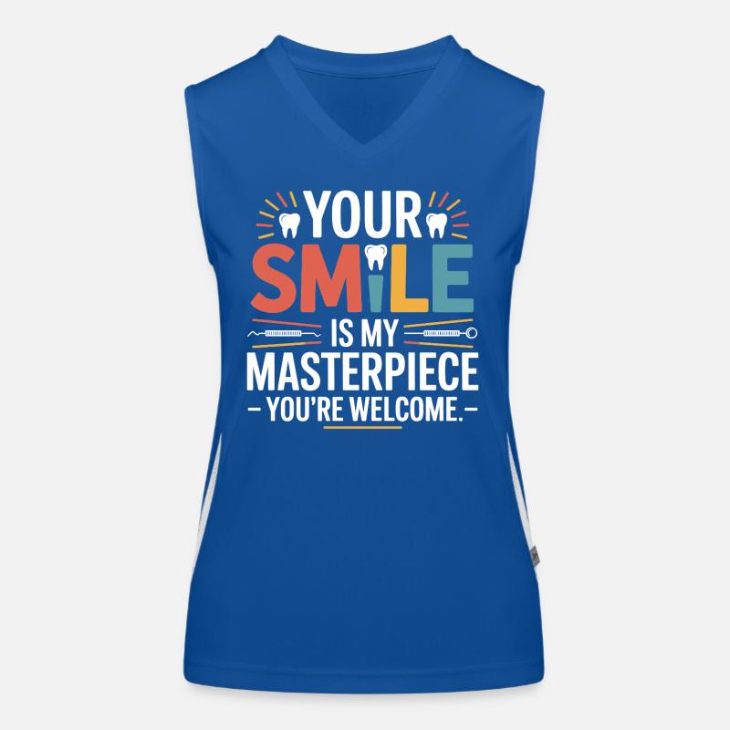 Conception de technicien de pont dentaire Débardeur respirant contrasté Femme