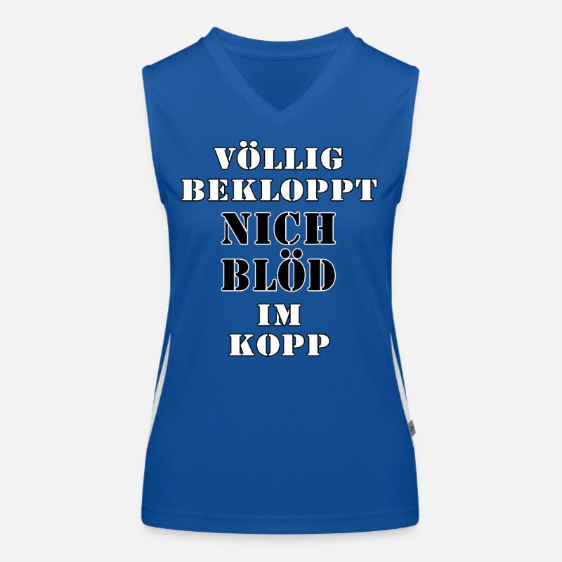 Completely crazy, not stupid in the head Women's Functional Contrast Tank Top
