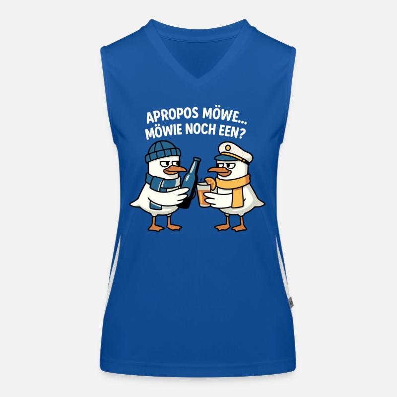 Möwe Motiv Funktionelles Kontrast-Tank Top für Frauen