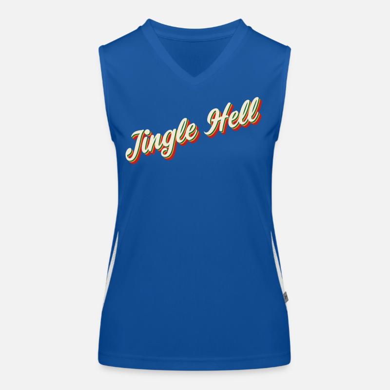 Jingle Hell Conception de Noël Débardeur respirant contrasté Femme