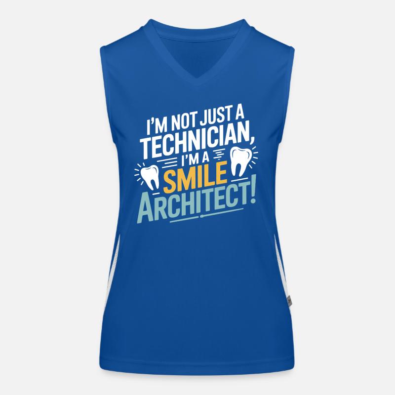 Zahntechniker Einzelkrone Funktionelles Kontrast-Tank Top für Frauen