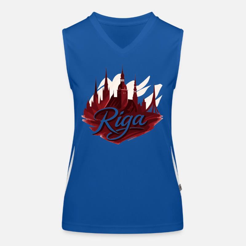 Riga Capital Latvia Baltic Gift Women's Functional Contrast Tank Top