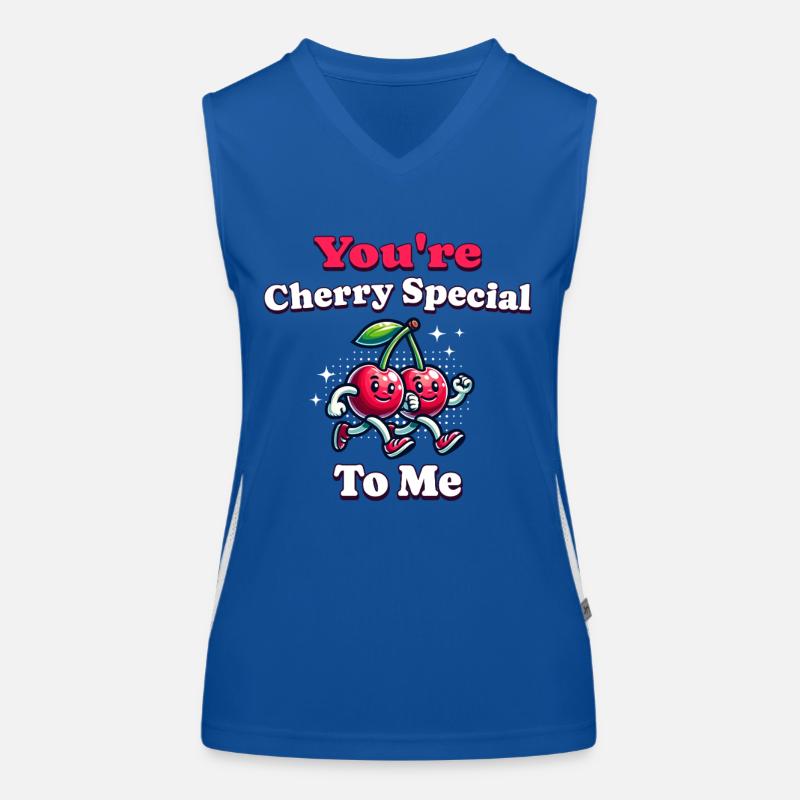 Kirsch Geschenk You're Cherry Special To Me Funktionelles Kontrast-Tank Top für Frauen