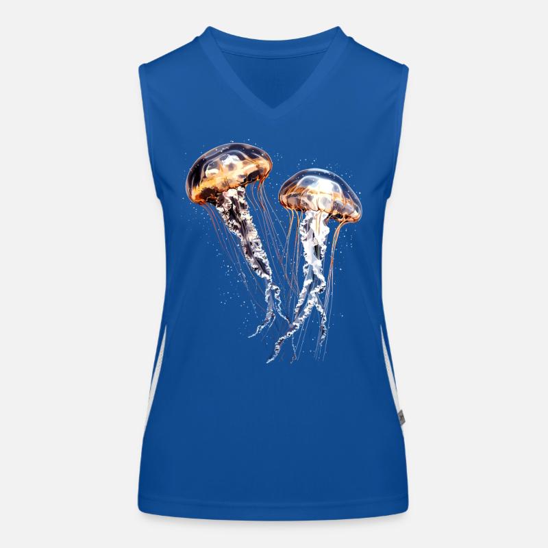 Méduse Méduse de feu Méduse Méduse mignonne Débardeur respirant contrasté Femme