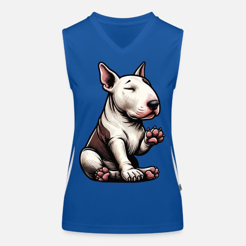 Bull Terrier miniature Bully Bull Terrier Propriétaire Débardeur respirant contrasté Femme