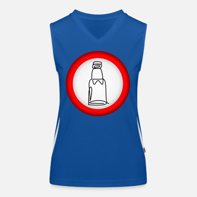 VERBOT BIERFLASCHE Funktionelles Kontrast-Tank Top für Frauen