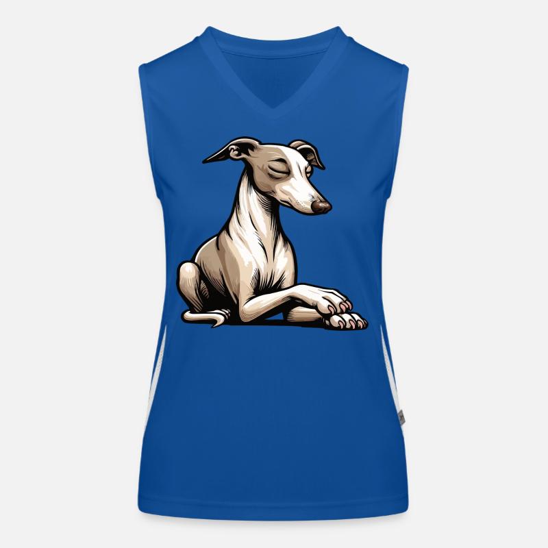 Whippet Greyhound Whippets Propriétaire de lévrier Débardeur respirant contrasté Femme