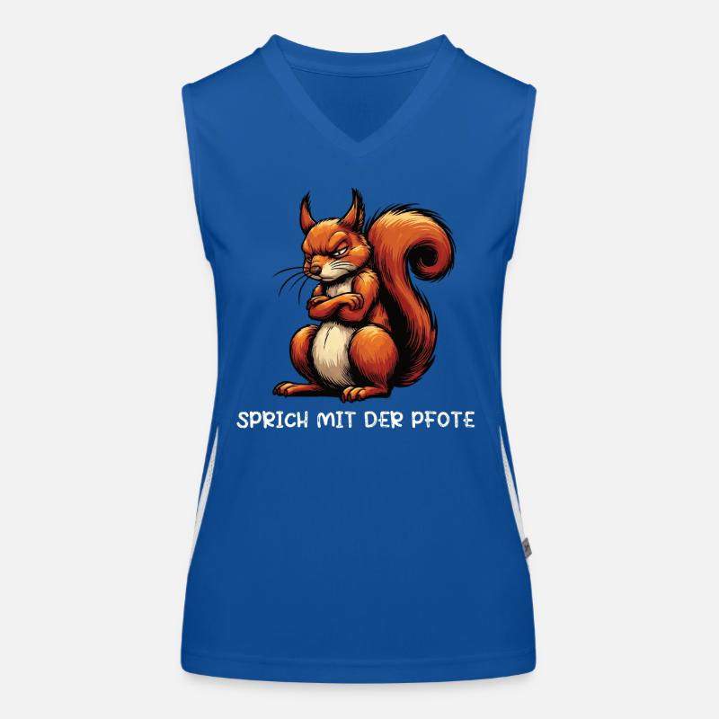 Sprich mit der Pfote Eichhörnchen Eichhorn Nager Funktionelles Kontrast-Tank Top für Frauen