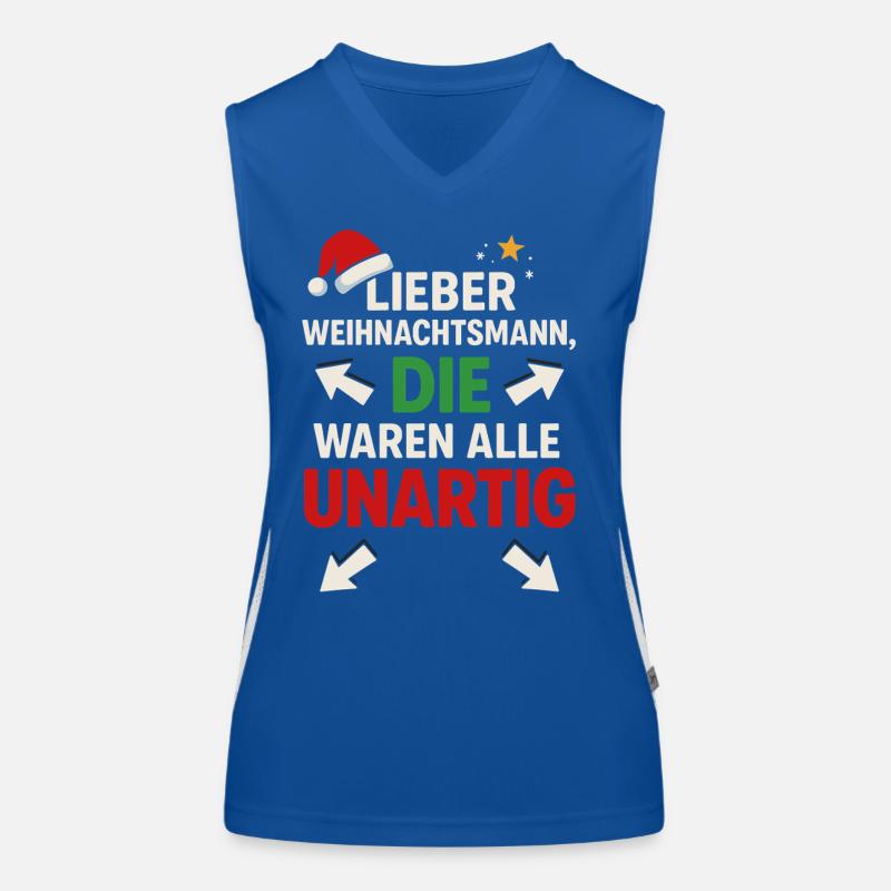 Lieber Weihnachtsmann Die Waren Alle Unartig Funktionelles Kontrast-Tank Top für Frauen