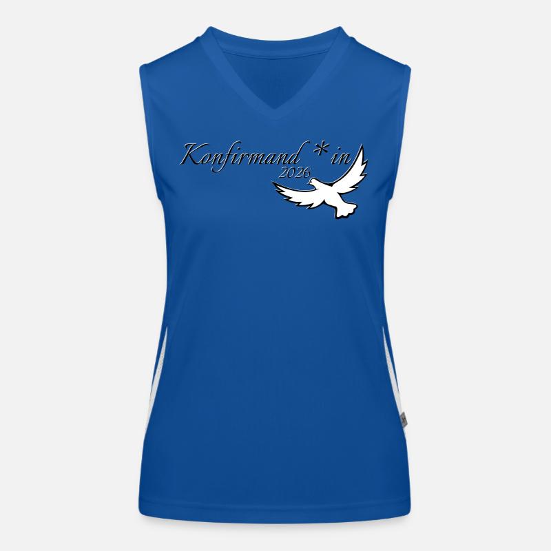 gendergerechte Konfirmation 2026 feiern Taube Gott Funktionelles Kontrast-Tank Top für Frauen