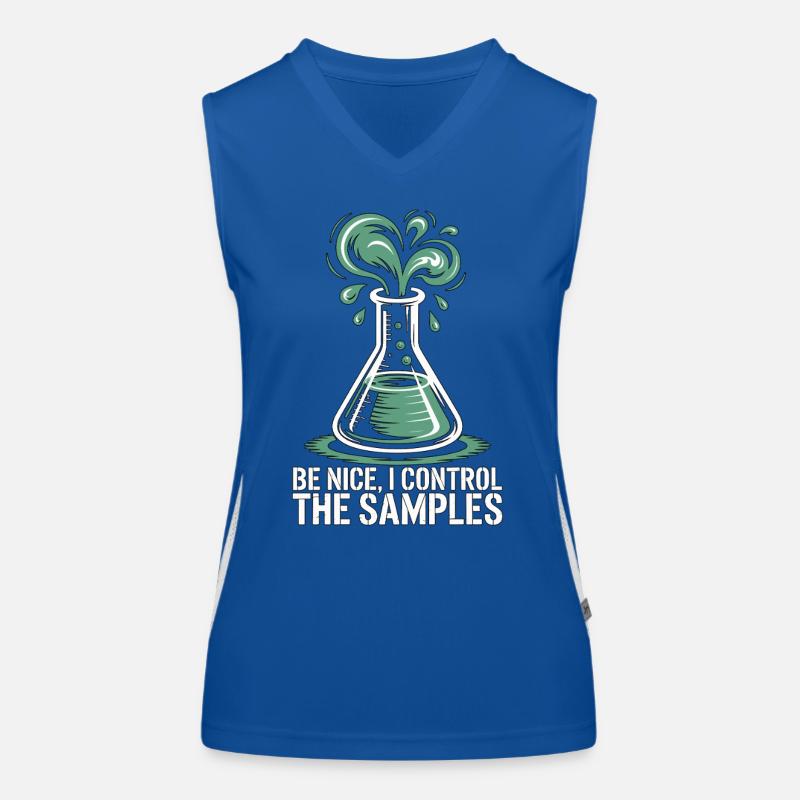 Lab Technician Be Nice I Control Laboratory Work Funktionelles Kontrast-Tank Top für Frauen