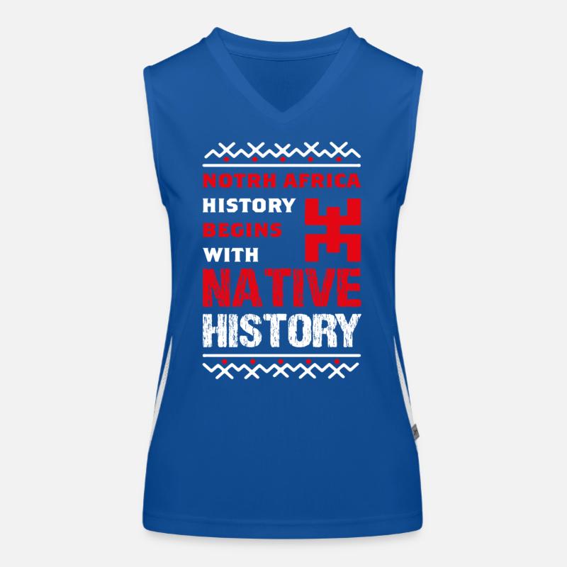 Indigene Geschichte Nordafrikas Funktionelles Kontrast-Tank Top für Frauen