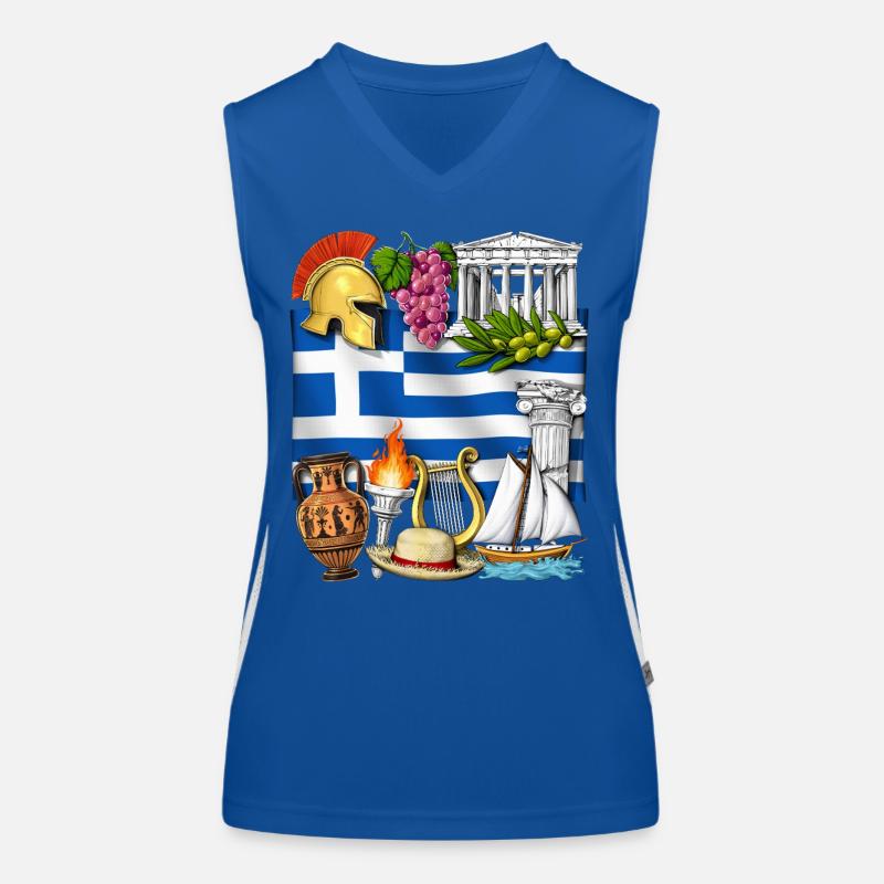 Griechisches Erbe Funktionelles Kontrast-Tank Top für Frauen
