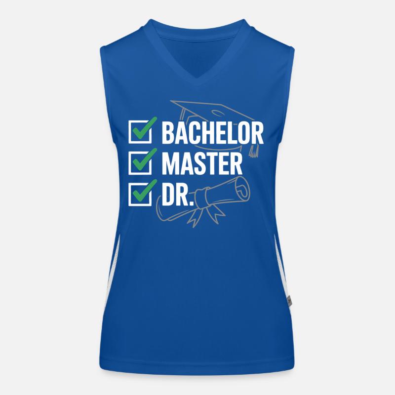 Abschlussbanner Bachelor Master Dr Funktionelles Kontrast-Tank Top für Frauen