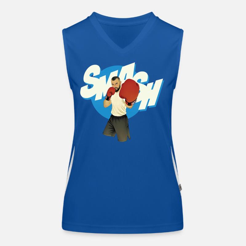 SMASH MAN - nice people Women's Functional Contrast Tank Top