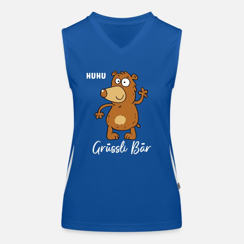 huhu Grüssli Bär Funktionelles Kontrast-Tank Top für Frauen