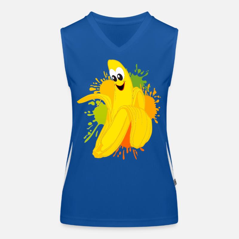 Explosion de couleur banane joyeuse Débardeur respirant contrasté Femme