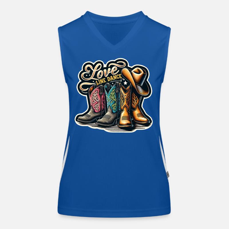 Love Line Dance Boots – Bunte Westernstiefel Funktionelles Kontrast-Tank Top für Frauen