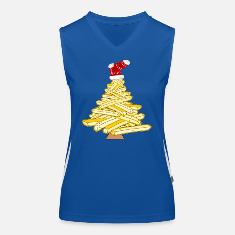 Frites sapin de Noël Débardeur respirant contrasté Femme