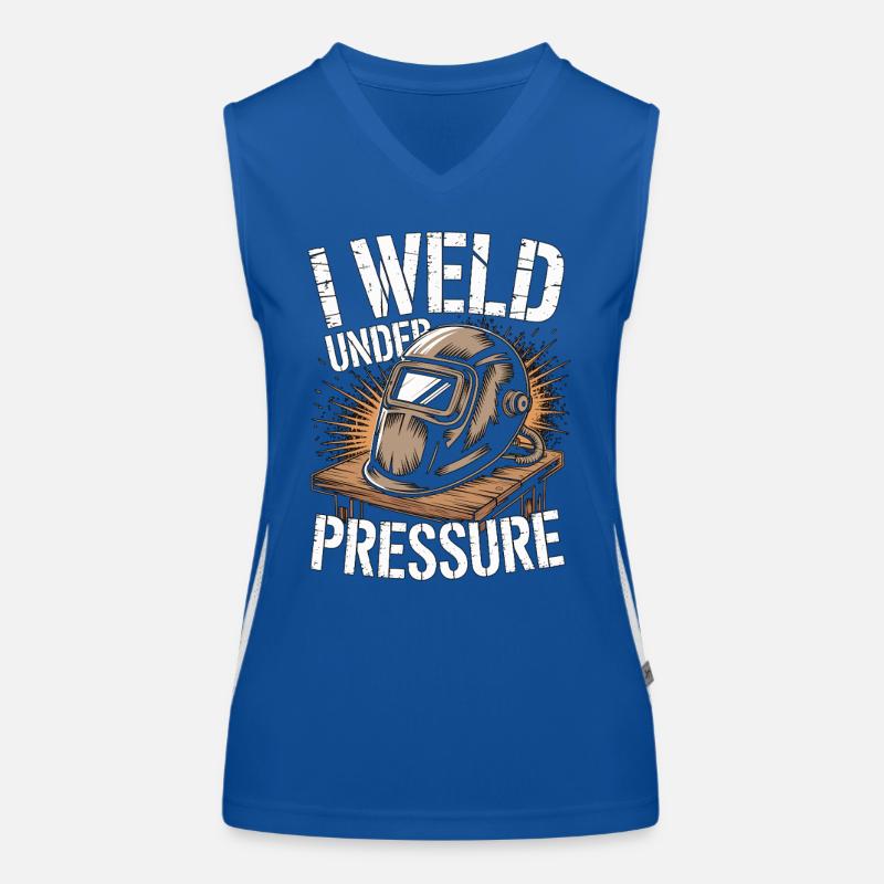 Welder I Weld Under Pressure Mechanic Workshop Funktionelles Kontrast-Tank Top für Frauen