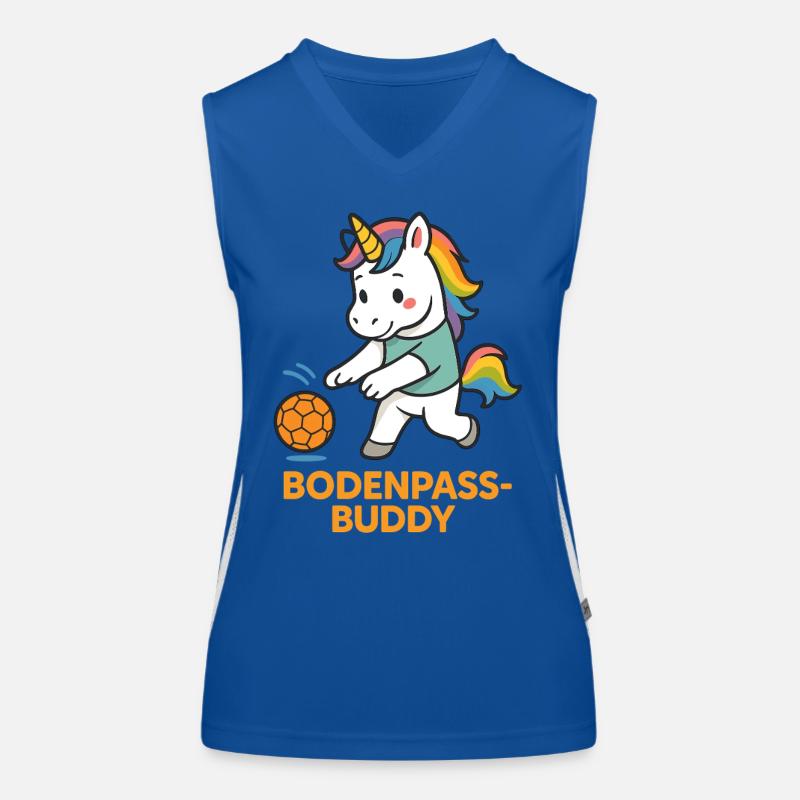 Einhorn Handball Bodenpass, Buddy Shirt Funktionelles Kontrast-Tank Top für Frauen