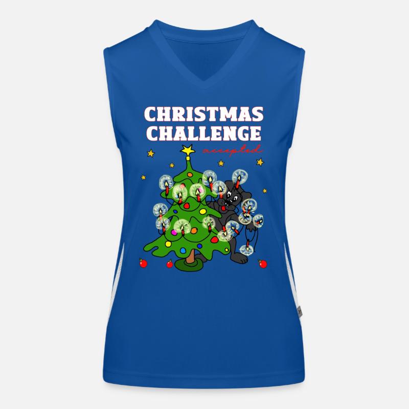 Le défi de Noël accepte un chien Débardeur respirant contrasté Femme