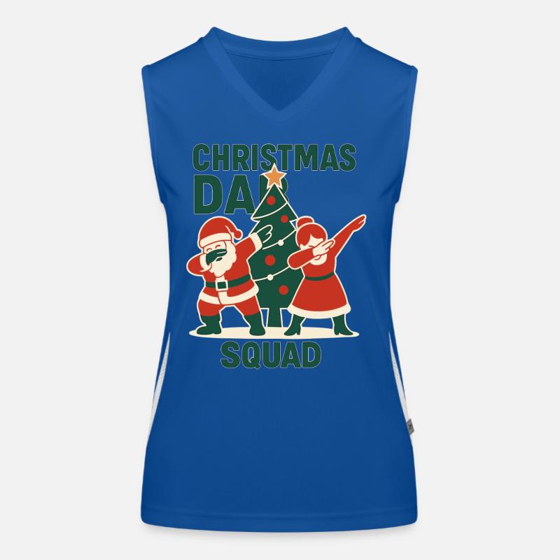 Christmas Dab Squad, Santa Family Fun Funktionelles Kontrast-Tank Top für Frauen